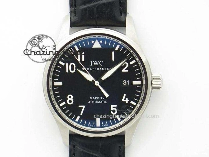 MIROTIME 0501 Mark XVI 1:1 Best Edition MK Maker SS Black Dial A2892 On Black Leather Strap Chic 7371